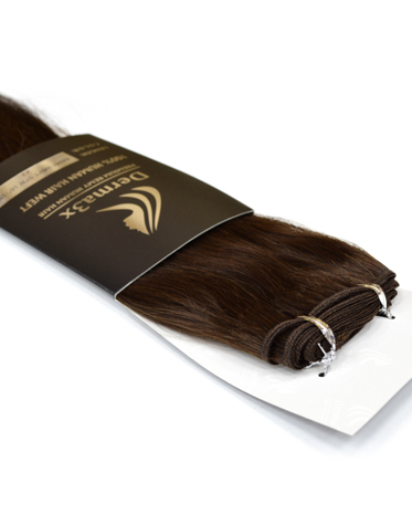 Τρέσες φυσικό μαλλί ίσιο 50cm Χρώμα-2 καστανό