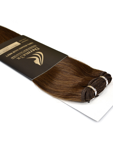 Τρέσες μαλλιών φυσική ΙΣΙΟ 53-55cm Χρώμα-4 καστανό μεσαίο