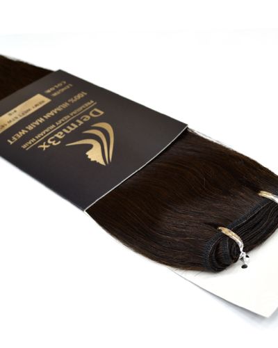 Τρέσες μαλλιών φυσική ΙΣΙΟ 53-55cm Χρώμα-1B καστανό σκούρο