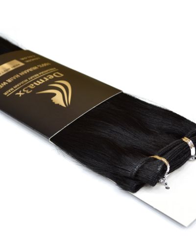 Τρέσες φυσικό μαλλί ίσιο 50cm Χρώμα-1 μαύρο