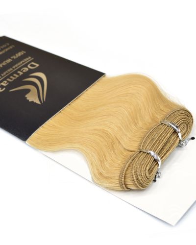 Τρέσες μαλλιών φυσική ΣΠΑΣΤΗ 50cm Χρώμα -24 ξανθό ανοιχτό χρυσό