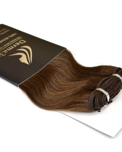 Τρέσα φυσικά μαλλιά ΣΠΑΣΤΑ 53-55cm Χρώμα-4 καστανό μεσαίο