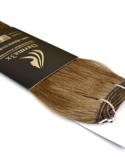 Τρέσες φυσικό μαλλί ίσιο 50cm Χρώμα-6 ξανθό σκούρο